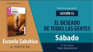 Lección 12 | Sábado 13 de marzo del 2021 | Para memorizar | Escuela Sabática Adultos